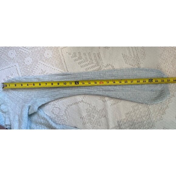 Moth Anthropologie Womens Sweater Sz S Eggshell Blue Floral-Ribbon-Trim Cropped - Picture 11 of 12